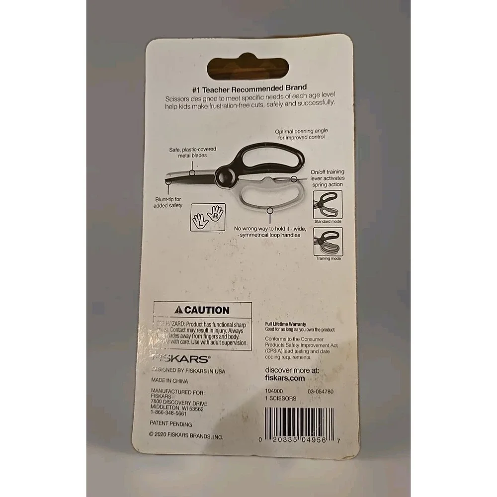 Fiskars Age 3+ Pre School Training Scissors; Back To School‎ Supplies; NEW